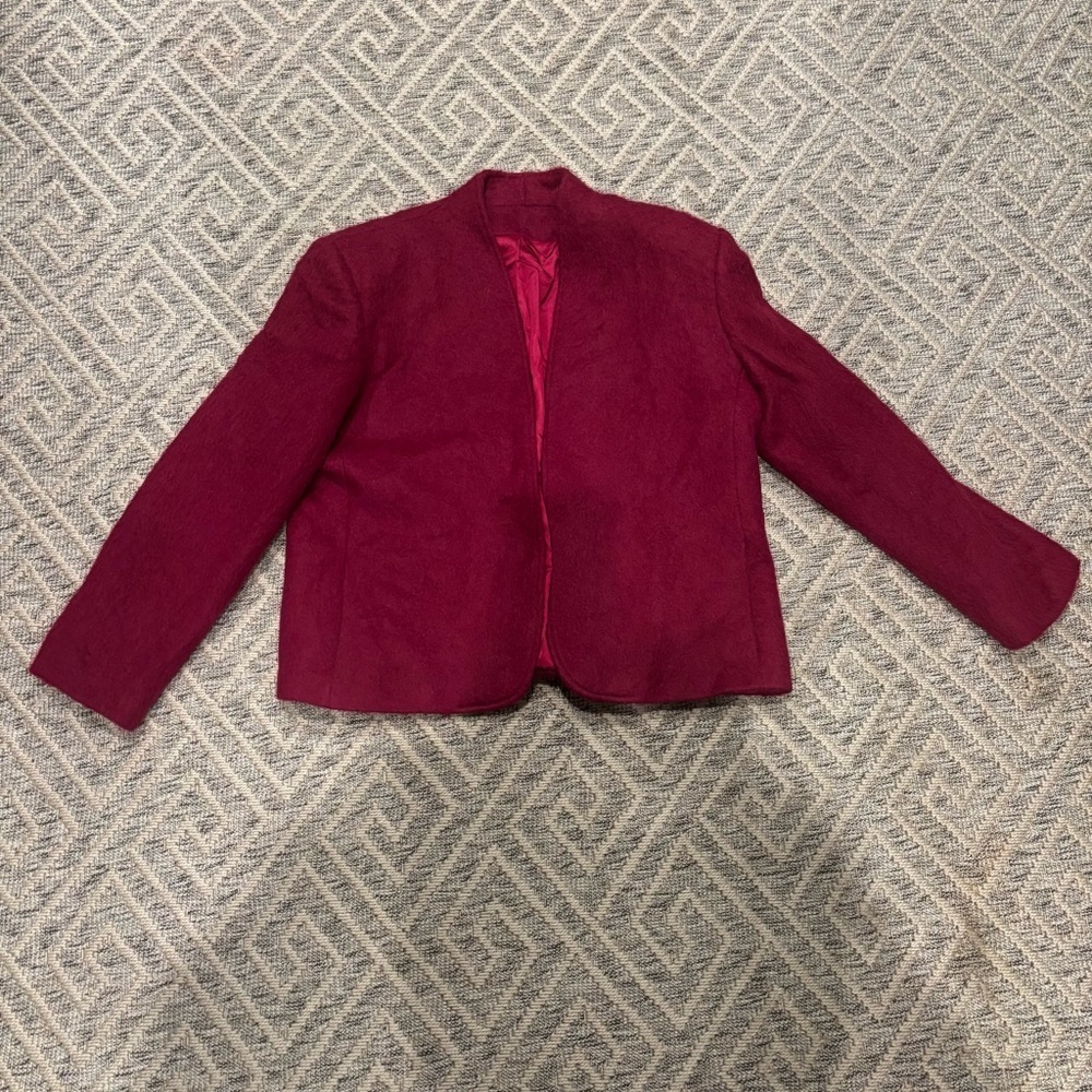 Vintage Lombardi Inc. Mohair Wool Blend Blazer — Size 16 (Modern L) - Picture 3 of 6